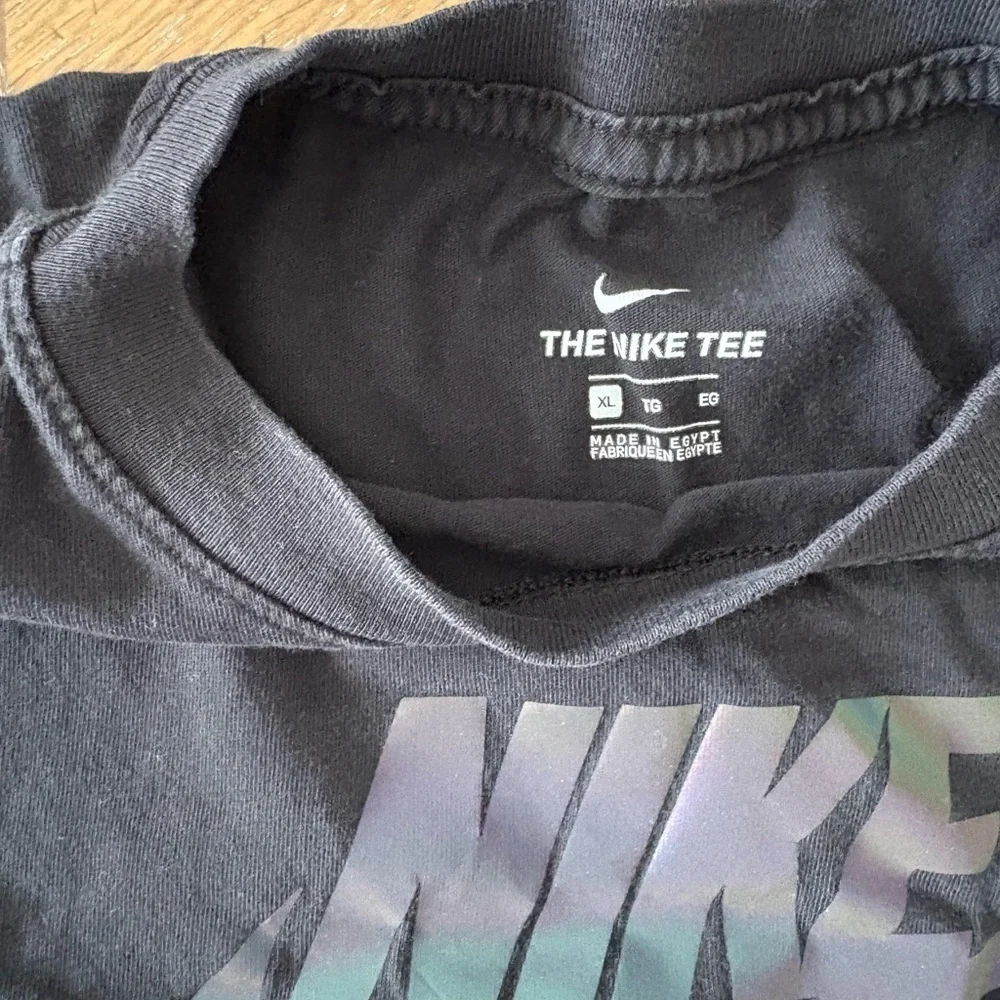 Nike Black Tee with Iridescent Logo